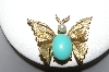 +MBA #87-341   BSK Vintage Goldtone Butterfly Pin
