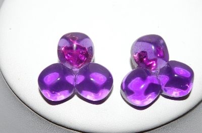 +MBA #88-412   Avon  Acrylic Purple Pierced Earrings