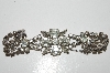 +MBA #95-069 'Vintage Silvertone Clear Rhinestone Fancy Bracelet"