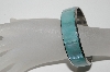 +MBA #97-048 "Vintage Silver Inlayed Shell Bagle Bracelet"