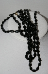+MBA #97-024 "Vintage Black Glass 54" Necklace"