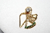 +MBA #96-096  "Vintage Goldtone Rhinestone Angel Pin"