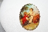 +MBA #96-049 "Vintage Goldtone Acrylic Victorian Style Pin"