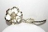 +MBA #98-088  "Vintage Large Gold Plated Flower Pin"