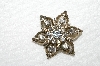 +MBA #99-683  "Vintage Goldtone Clear Crystal Rhinestone Pin"