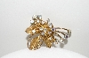 +MBA #99-500  "Vintage Goldtone AB Crystal Rhinestone Pin"