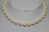 +MBA #E44-024   "Vintage Ivory Acrylic Bead Necklace"