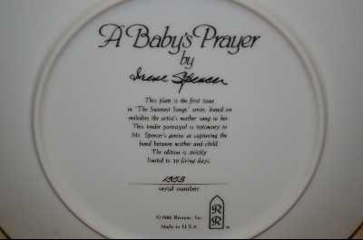 +  Artist Irene Spencer "A Baby's Prayer" 1986