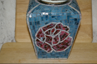 +Mosaic Hand Made Rose Cookie Jar