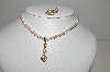 +MBA #91-196    "Roman Gold Tone Faux Pearl Necklace With 2 Enhacers"