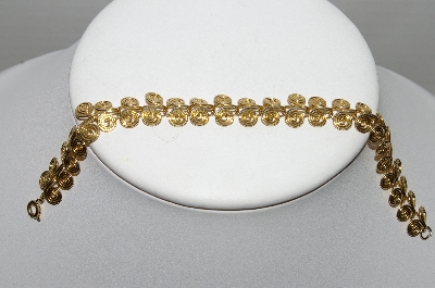 +MBA #91-022   "Vintage Gold Plated Fancy Swirl Style Bracelet"