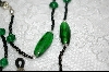 +MBA #6529  "Dark Green Glass Beads"