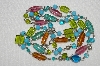 +MBA #E49-195   "Vintage Silvertone Multi Colored Glass Bead Necklace"
