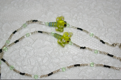 +MBA #6511  "Green DragonFly Beads"