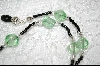 +MBA #6514  "Green Cracked Glass Beads"