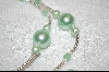 +MBA #6493  "Pale Green Glass Pearls"