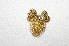 **MBA #E52-247   "Vintage Signed Gold Plated Fancy Heart Pin"