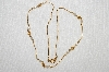+MBA #E52-033   "Vintage Gold Plated Faux Pearl Knot Necklace"