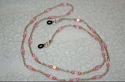 +MBA #6388  Pink Square Cut Luster Beads & Glass Pearls