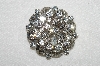 +MBA #E53-059   "Weiss Silvertone Fancy Clear Crystal Rhinestone Brooch"