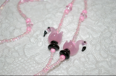 +MBA #6464  "Pink Flamingos With Pink Beads