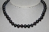 +MBA #E51-356   "Sterling 18"  9.5-10mm Black Cultured Pearl Necklace"