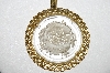 +MBA #E51-206   "Trifari Gold Tone Clear Acrylic "Pisces" Pendant"