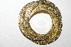 **MBA #E51-161   "Vintage Gold Plated Triple Circle Pin"