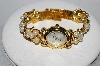 +MBA #E51-135   "CVP Gold Plated Faux Pearl Fancy Watch"