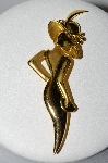 +MBA #E51-117    "Remington Gold Tone Fancy Lady Pin"
