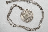 +MBA #E54-079   "Vintage Silvertone 1776 - 1976   "Cradle Of Liberty" Coin Pendant"