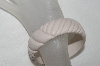 +MBA #E54-083   "Vintage Cream Colored Carved Plastic Bangle Bracelet" 