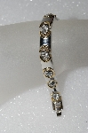 +MBA #E55-230   " Two Tone Clear Crystal Bracelet"