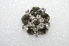 **MBA #E55-158   "Vintage Silvertone Grey & Clear Crystal Rhinestone Pin"