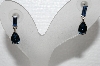+MBA #E56-192   "Napier Silvertone Blue Crystal Pierced Earrings"