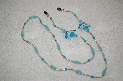 +MBA #6336  "Angel Fish, Blue Glass & Turquoise Beads