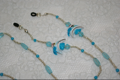 +MBA #6336  "Angel Fish, Blue Glass & Turquoise Beads