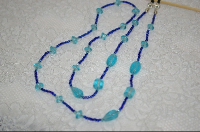 +MBA #6358  "Clear Aqua Blue Glass Beads"
