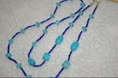 +MBA #6358  "Clear Aqua Blue Glass Beads"