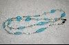 +MBA #6306  "Aqua Blue & Silver Beads"