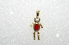 MBA #S51-649   "1980's Gold Plated Sterling July Boy Pendant"