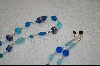 +MBA #6325  "4 Shades Of Blue Fancy Glass