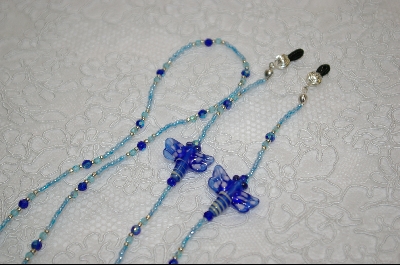 +MBA #6315  "Blue Glass Dragonflies & Crystals"