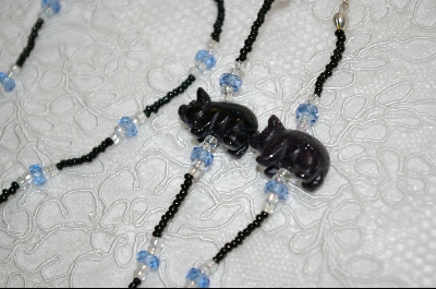 +MBA #6367  "Blue Goldstone Hand Carved Pigs & Crystals"