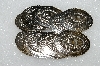 +MBA #S51-254   "Lot Of 28 Nickle Colored Oval Metal Concho's"