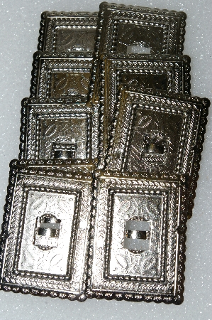 +MBA #S51-264   "Lot Of 24 Nickle Colored Square Metal Concho's"