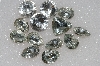 +MBA #S51-328   "Vintage Lot Of 13 Large Clear Faceted Glass Rhinestones"