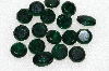 +MBA #S51-319   "Vintage Lot Of 17 Emerald Green Learge Glass Rhinestones"
