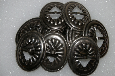 +MBA #s51-569   "1990's  Antiqued Silvertone Lot Of 17 Large Concho's"