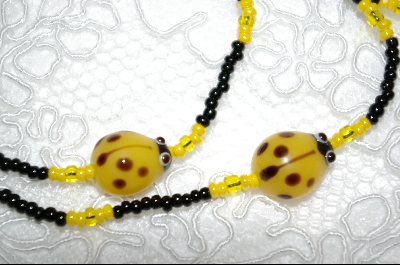+MBA #6646  "Yellow Glass LadyBugs"